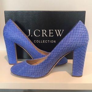 JCrew collection snakeskin pumps